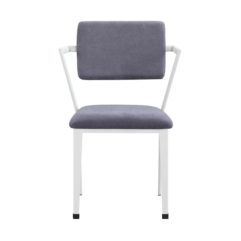 Cargo Office Chair Gray Fabric & White. Picture 2
