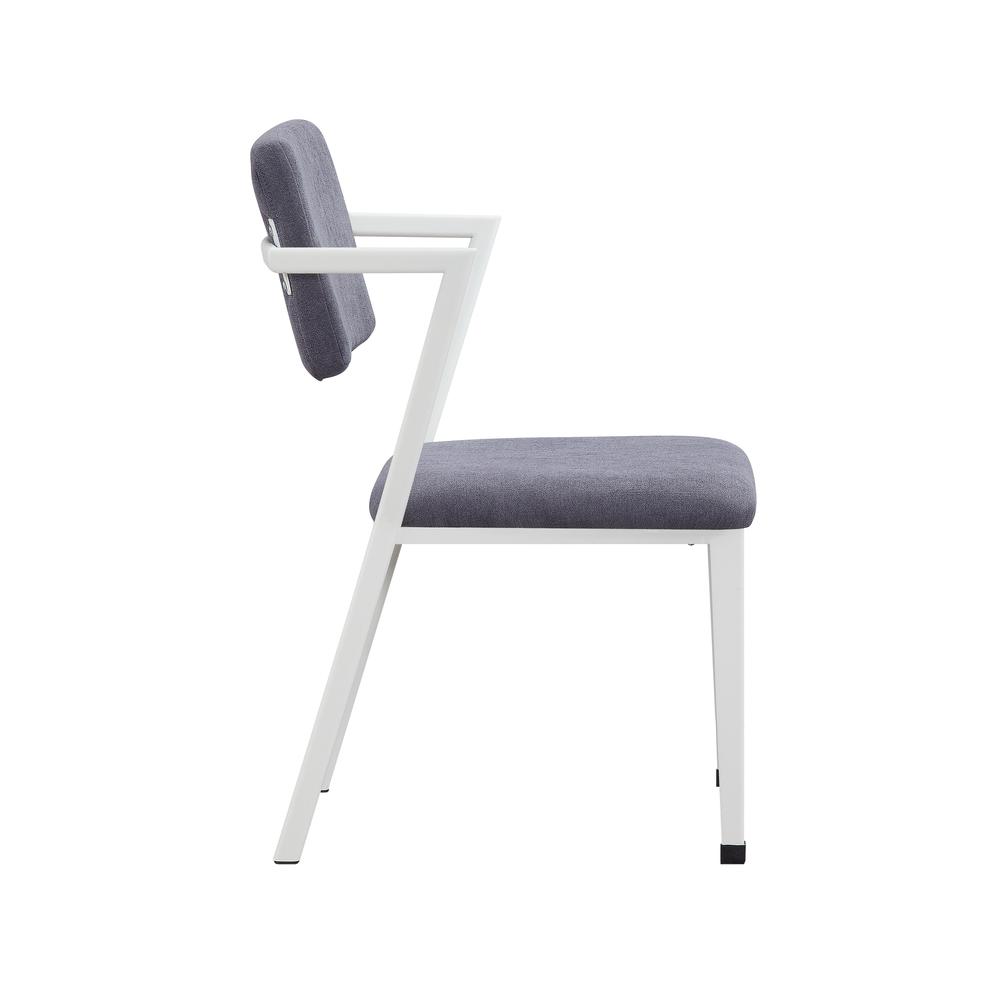 Cargo Office Chair Gray Fabric & White. Picture 3