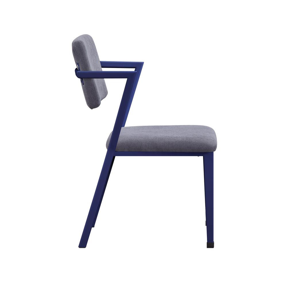 Cargo Office Chair Gray Fabric & Blue. Picture 3