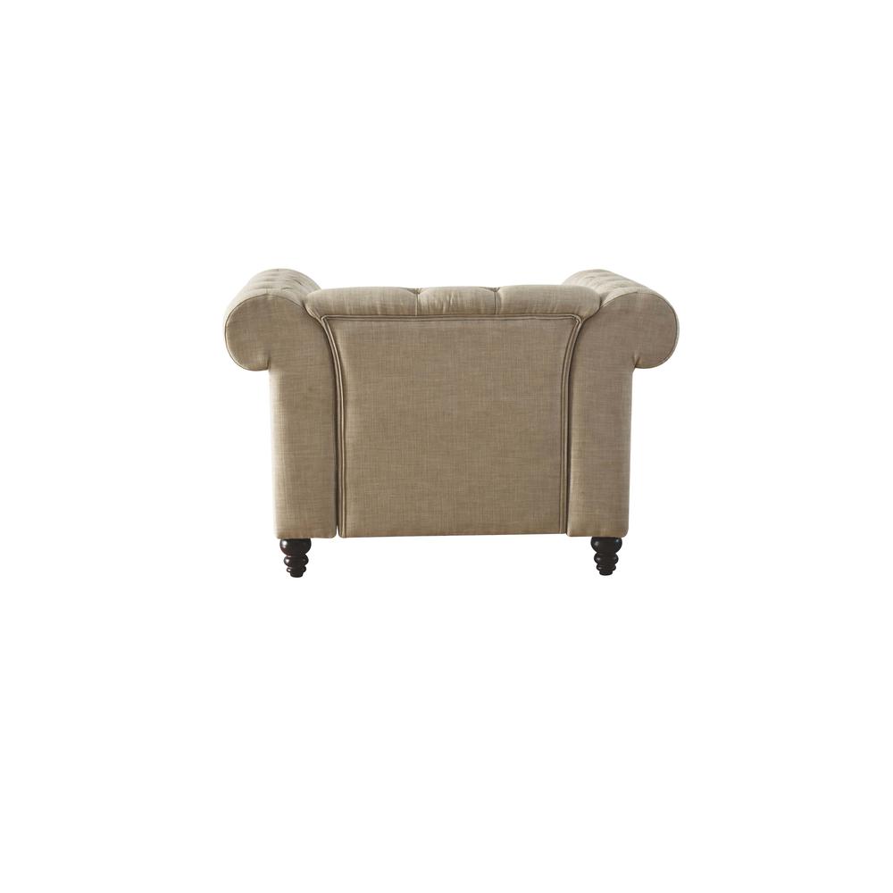 Aurelia Chair w/Pillow Beige Linen. Picture 3