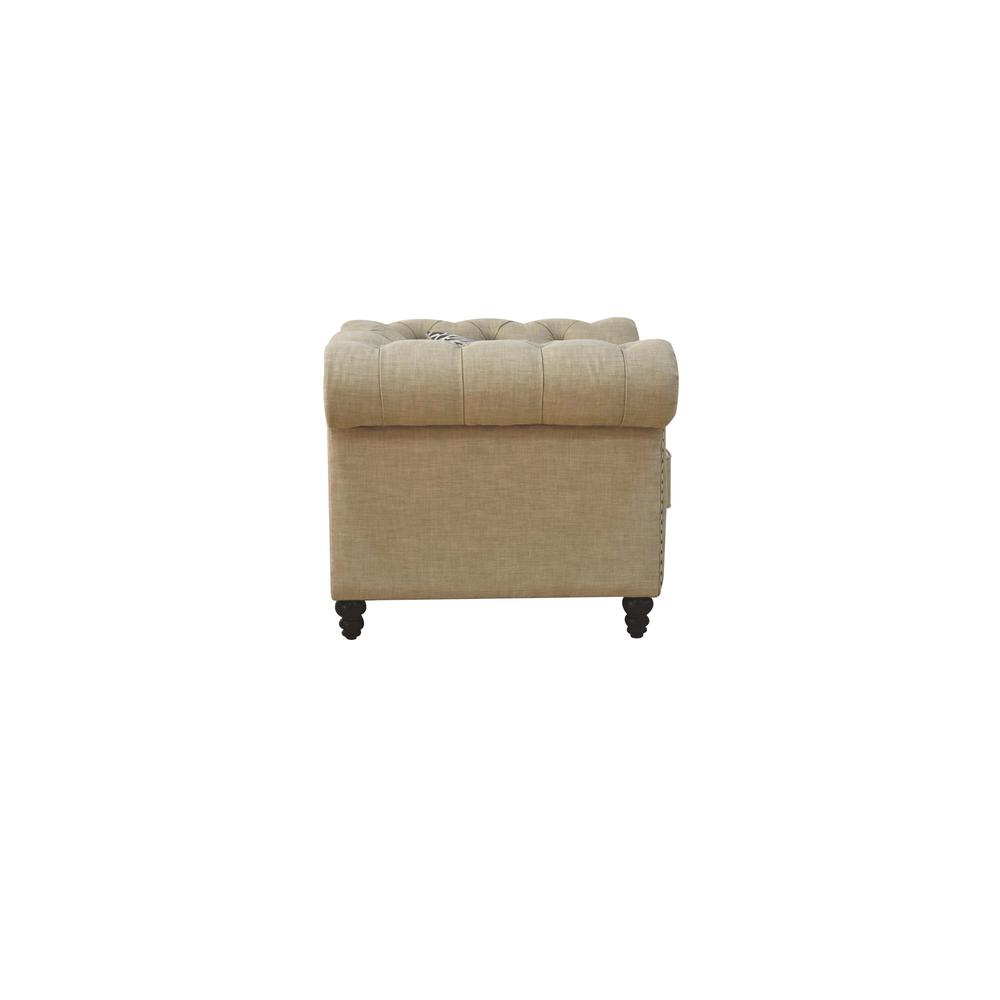 Aurelia Chair w/Pillow Beige Linen. Picture 5