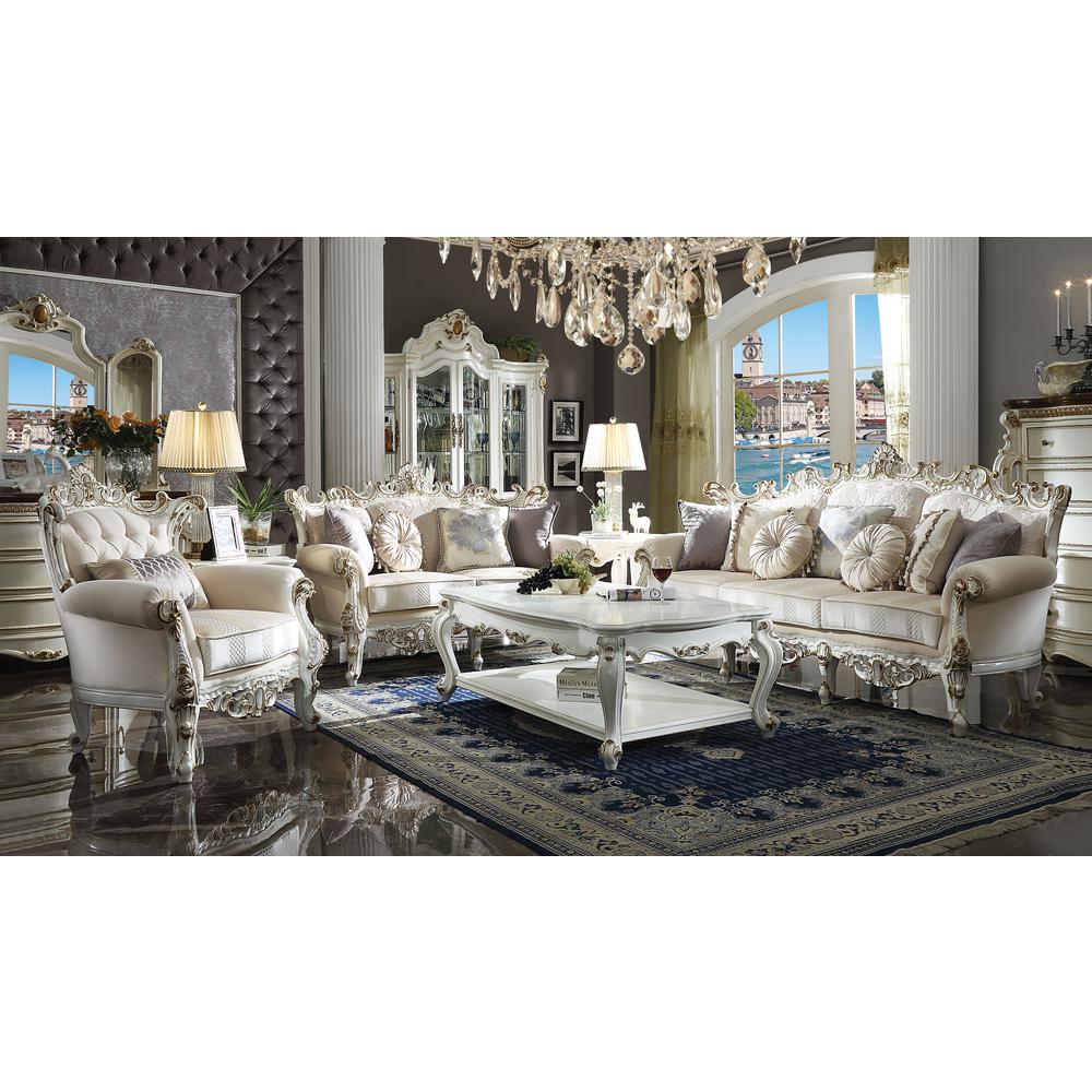 Picardy II Sofa w/7 Pillows, Fabric & Antique Pearl  (53460). Picture 2