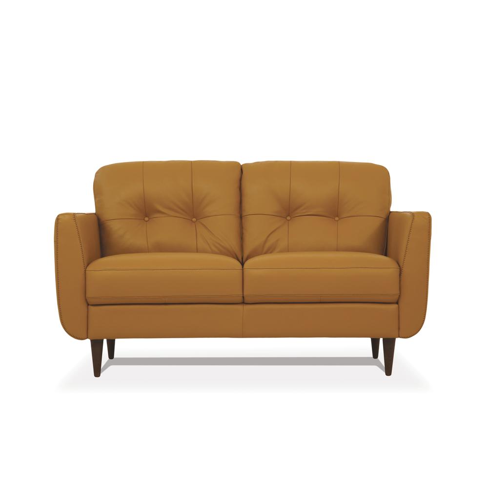 Radwan Loveseat Camel Top Grain Leather. Picture 5