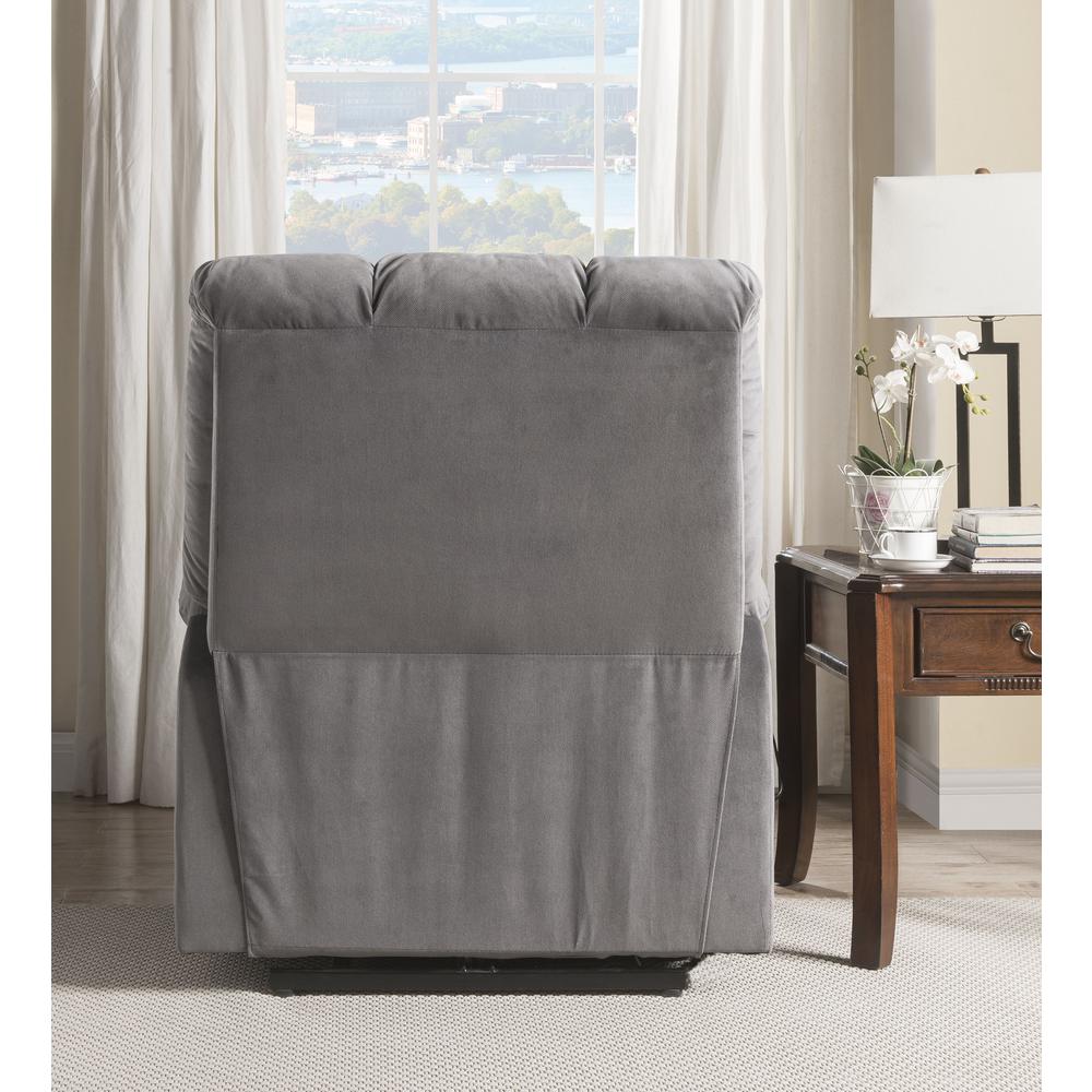 Ipompea Recliner w/Power Lift & Massage, Black Velvet. Picture 10