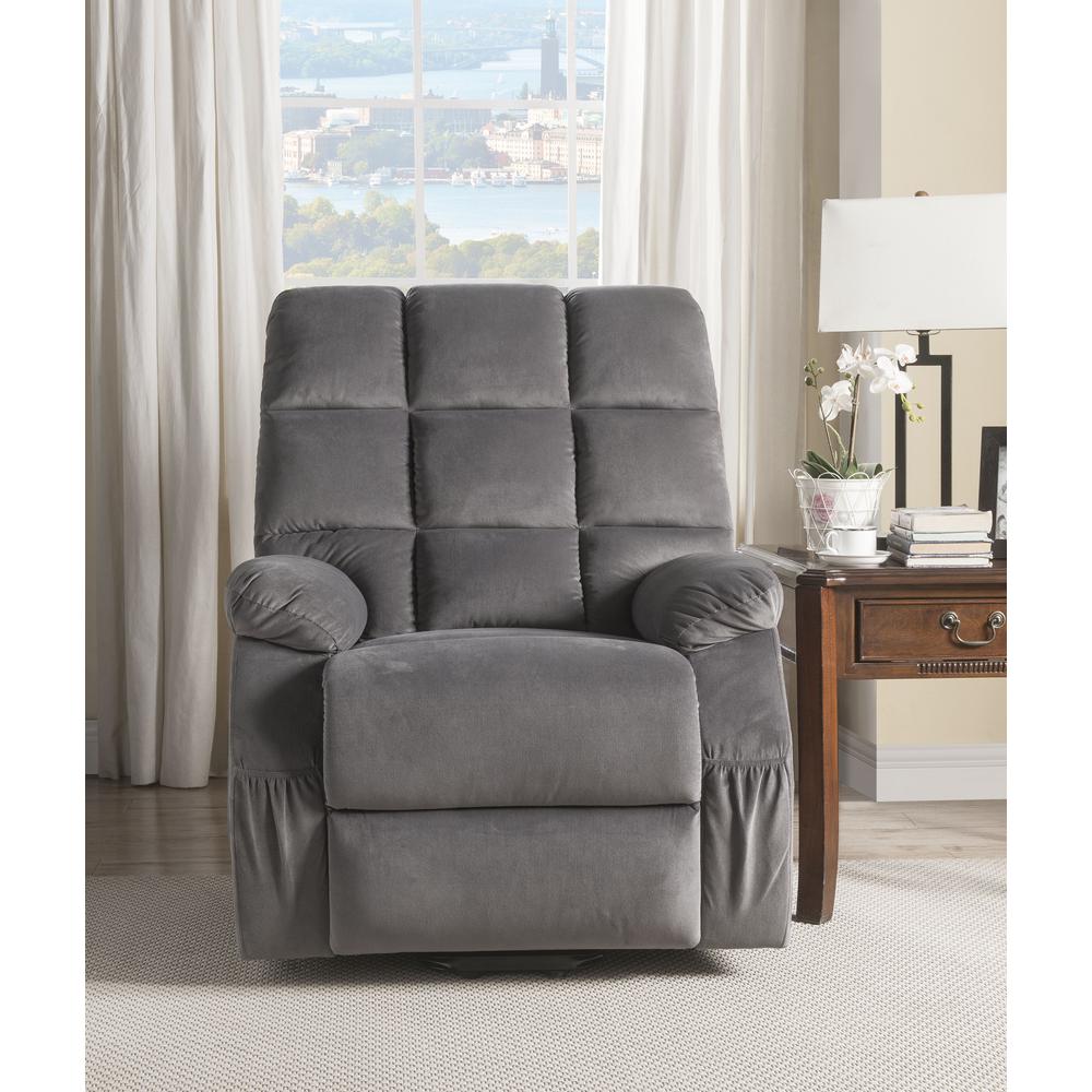 Ipompea Recliner w/Power Lift & Massage, Black Velvet. Picture 11