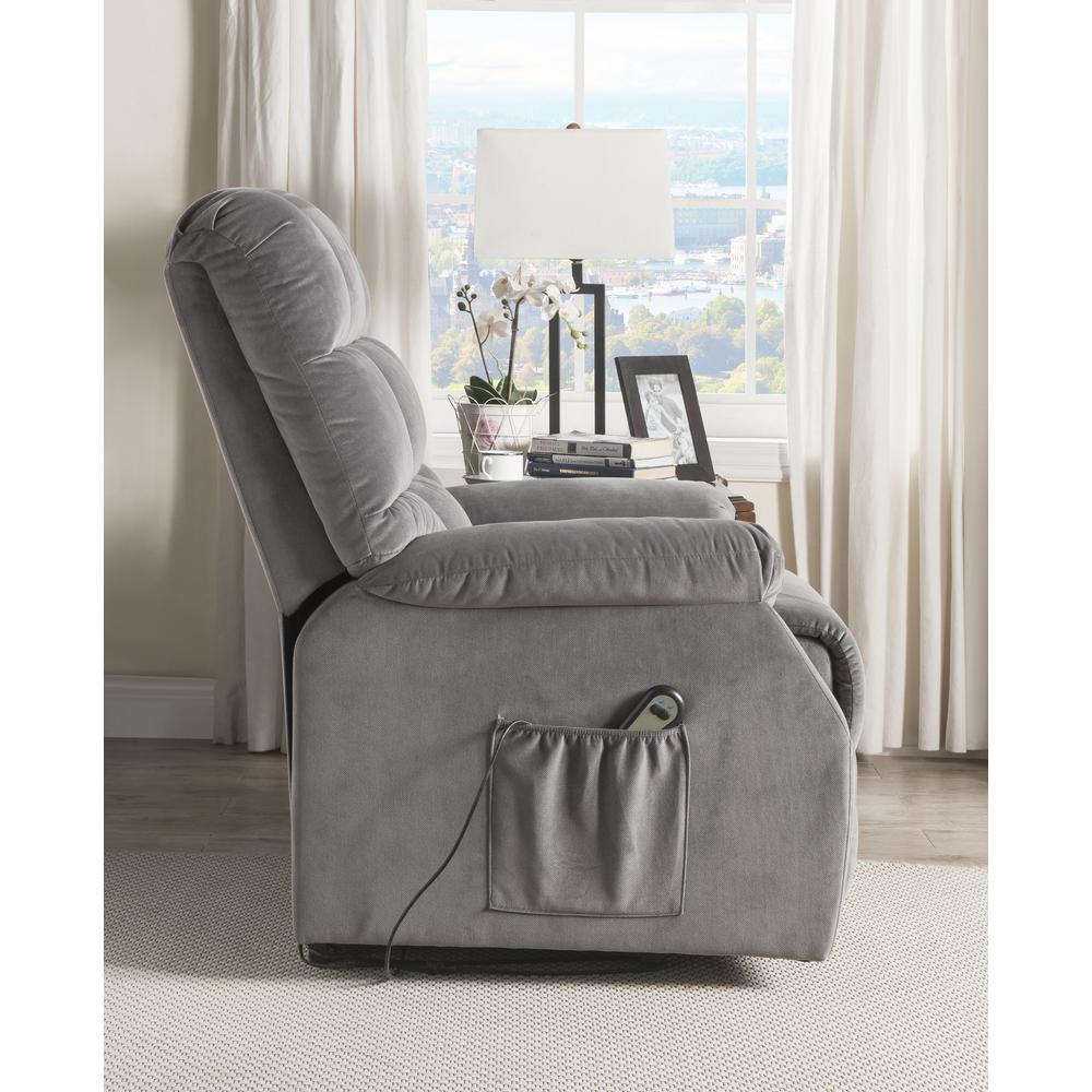 Ipompea Recliner w/Power Lift & Massage, Black Velvet. Picture 12