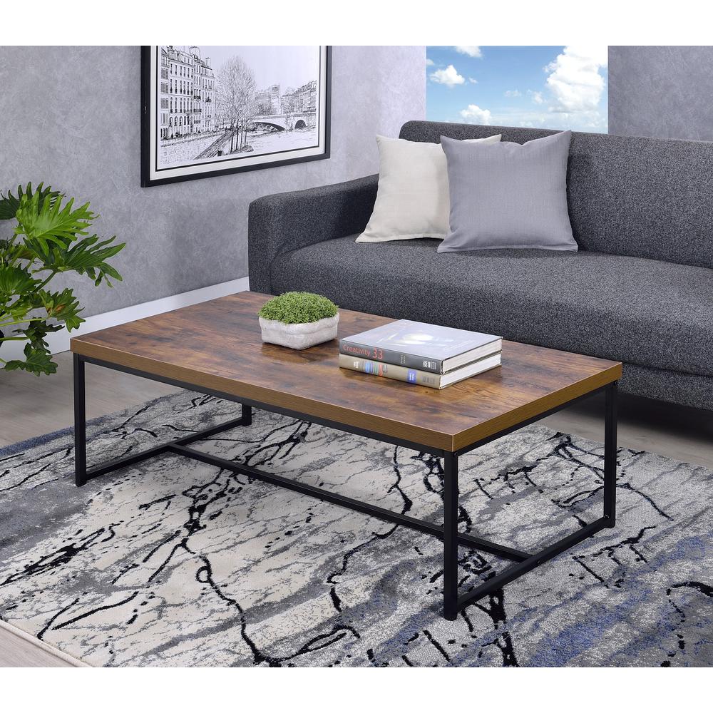 Bob End Table, Weathered Oak & Black. Picture 1