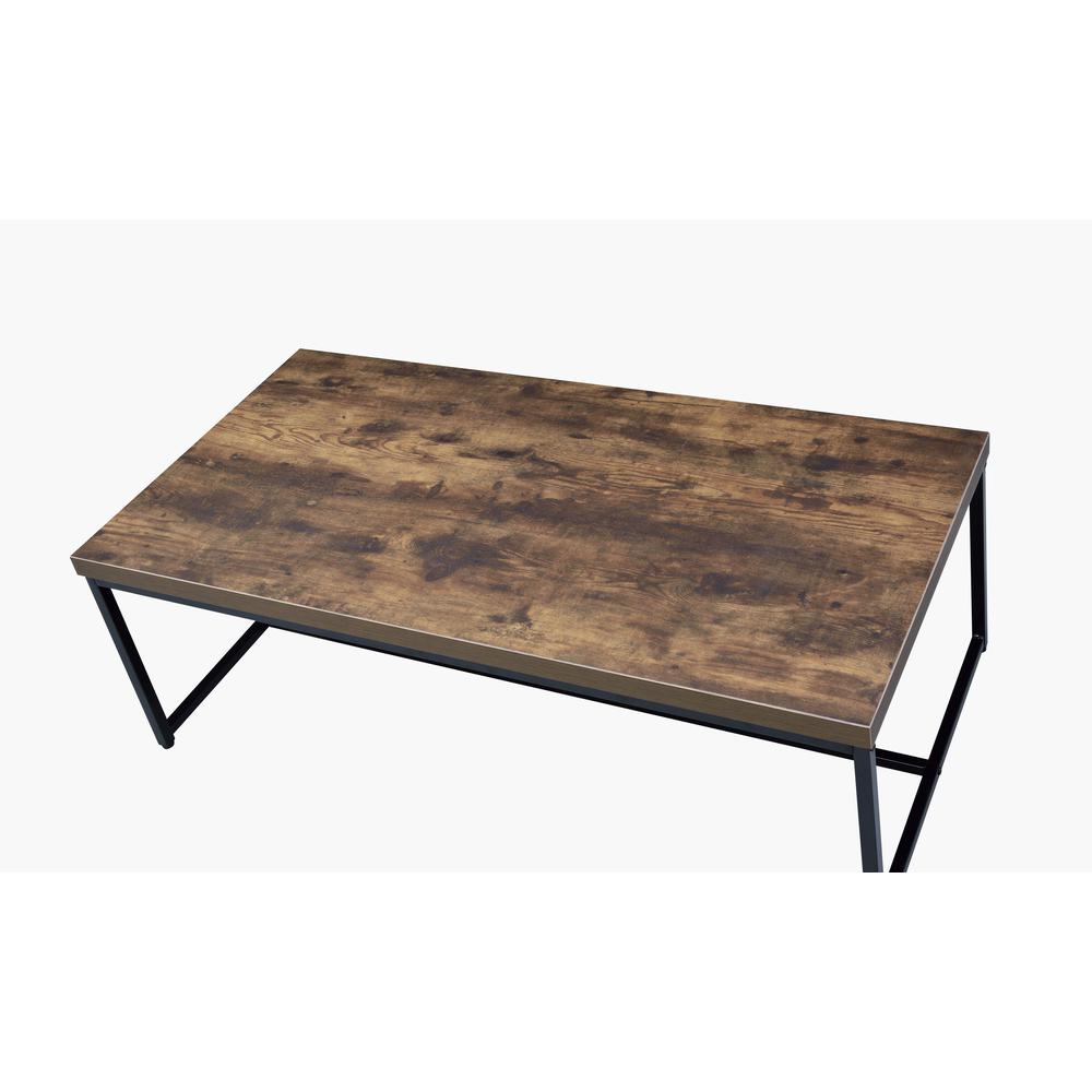 Bob End Table, Weathered Oak & Black. Picture 4