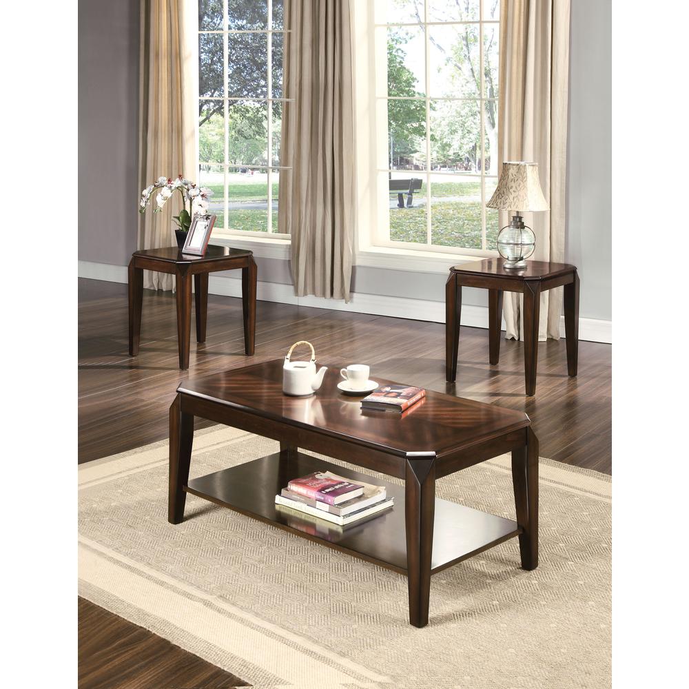Docila 3Pc Pack Coffee & End Set Walnut. Picture 1
