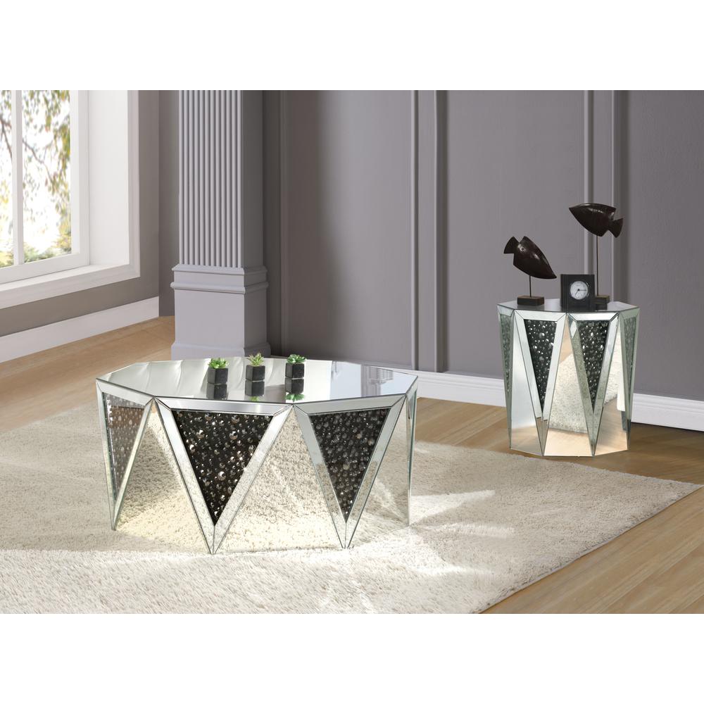 Nysa End Table Faux Crystals. Picture 2