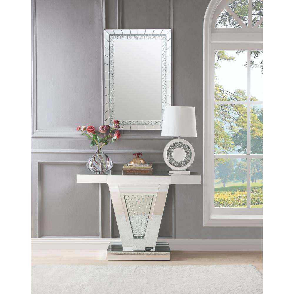 Nysa Accent Mirror Mirrored & Faux Crystals. Picture 1