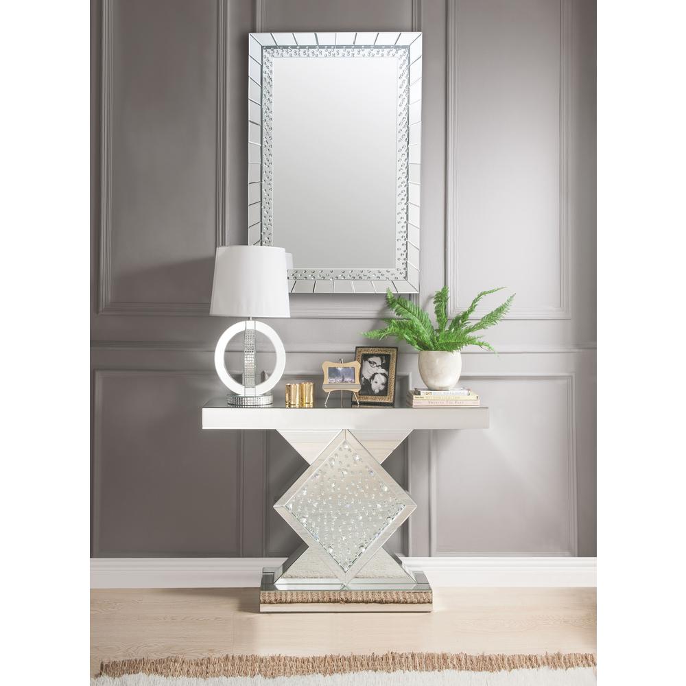 Nysa Accent Mirror Mirrored & Faux Crystals. Picture 8