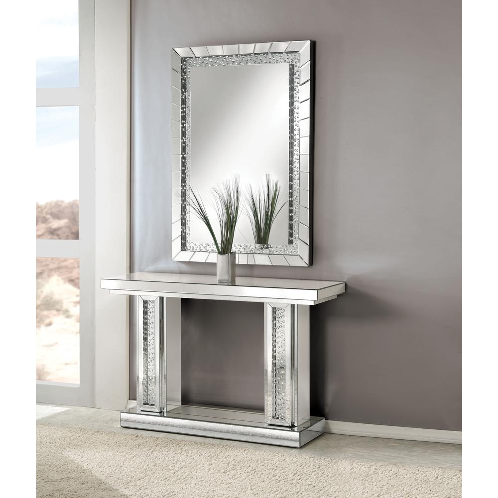 Nysa Accent Mirror Mirrored & Faux Crystals. Picture 11