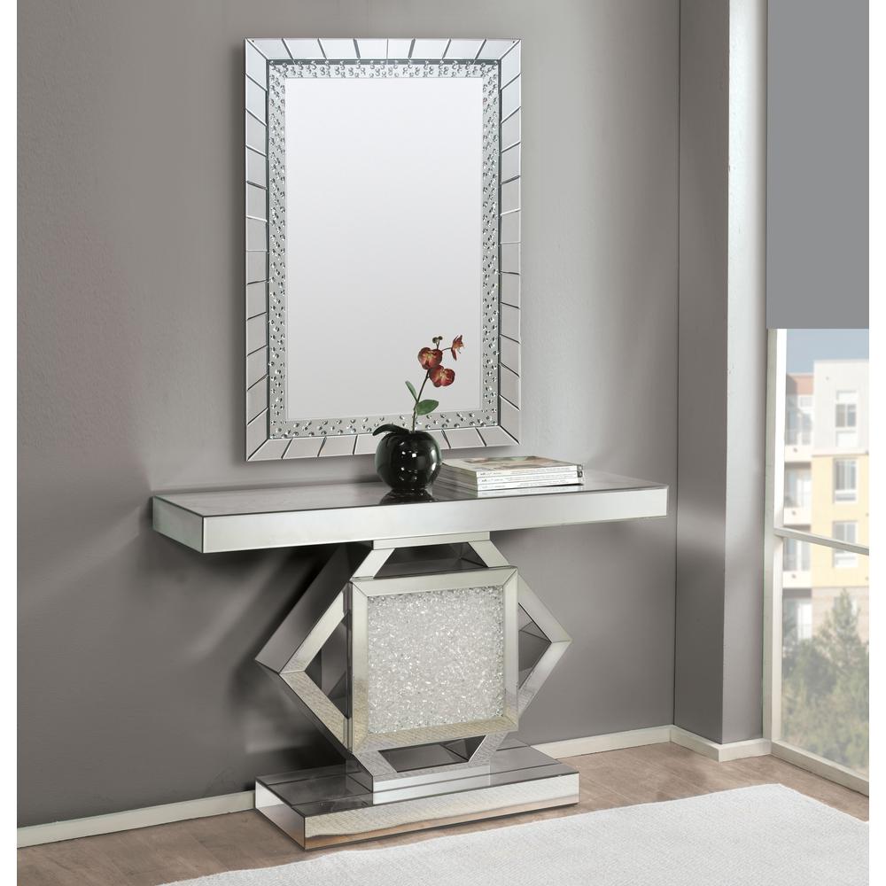 Nysa Accent Mirror Mirrored & Faux Crystals. Picture 3