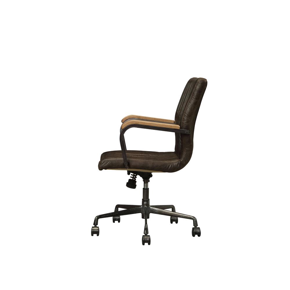 Joslin Executive Office Chair, Distress Chocolate Top Grain Leather. Picture 3