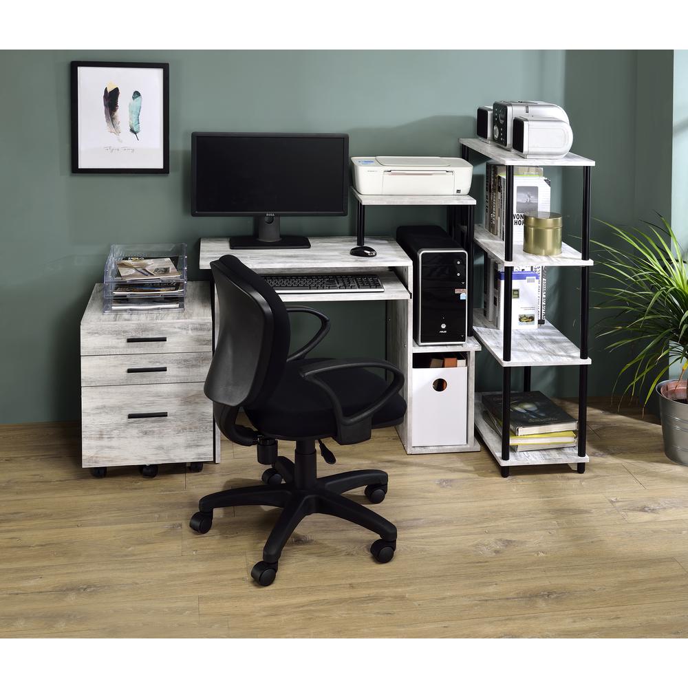 Computer Desk, Antique White & Black Finish 92762. Picture 1