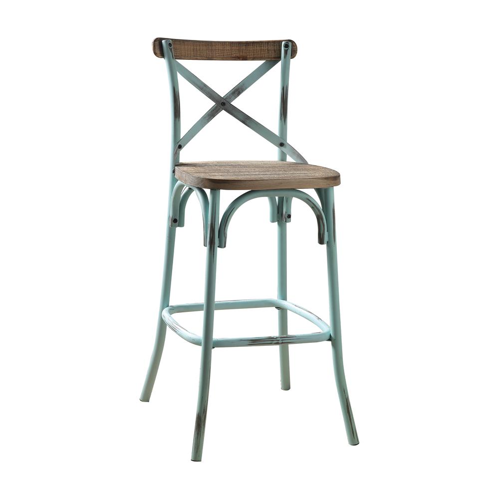 Zaire Bar Chair Antique Sky & Antique Oak. Picture 1