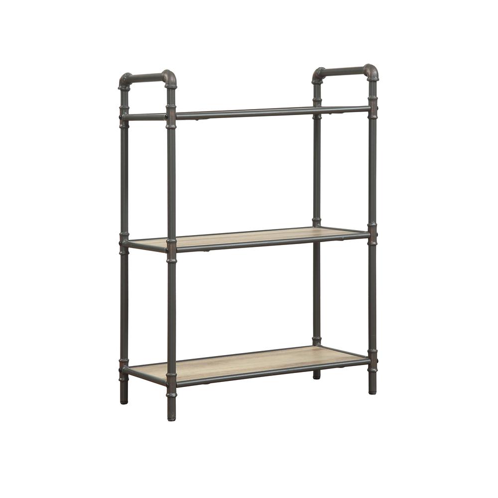 Itzel Bookshelf, Antique Oak & Sandy Gray. Picture 2