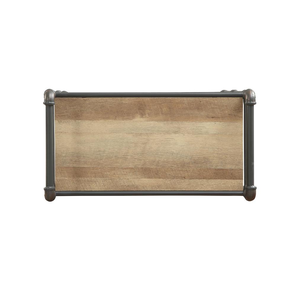 Itzel Bookshelf, Antique Oak & Sandy Gray. Picture 5