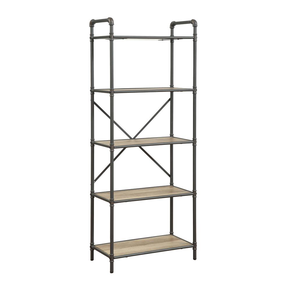 Itzel Bookshelf, Antique Oak & Sandy Gray. Picture 11