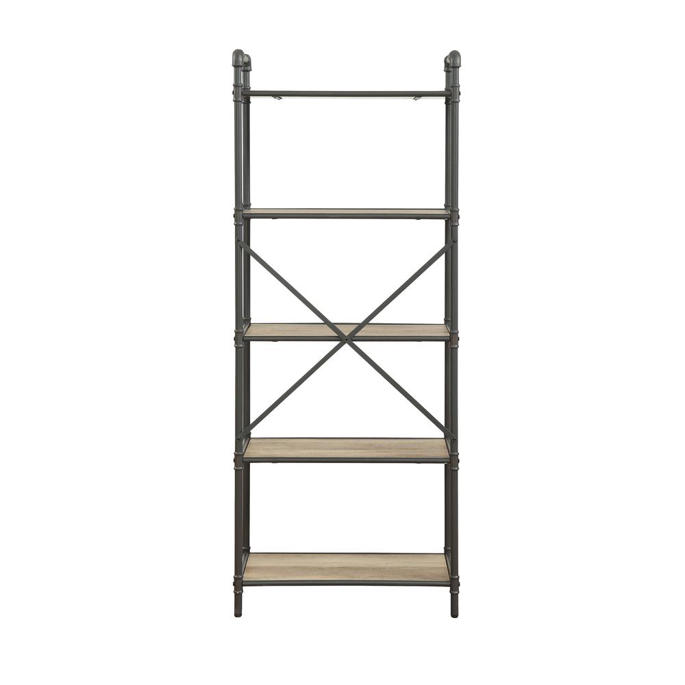 Itzel Bookshelf, Antique Oak & Sandy Gray. Picture 12