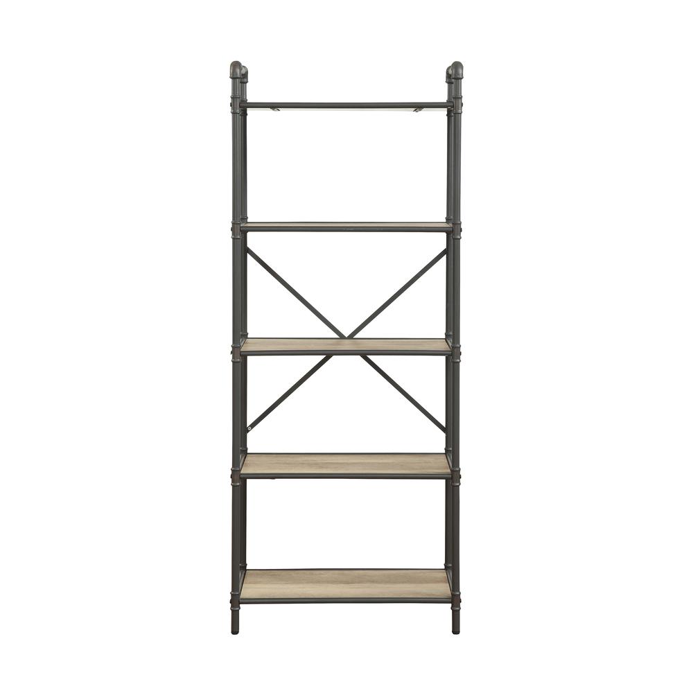 Itzel Bookshelf, Antique Oak & Sandy Gray. Picture 13