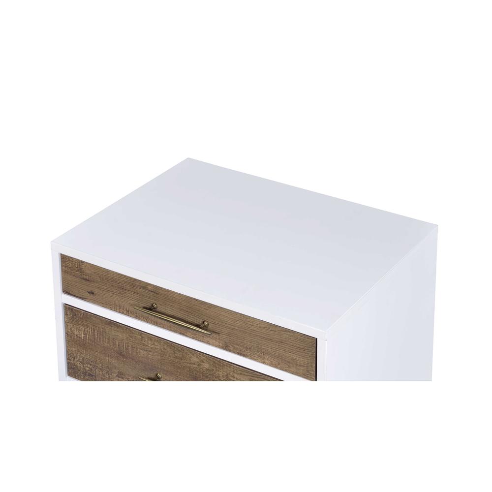 Lurel Night Table, White & Weathered Oak. Picture 6
