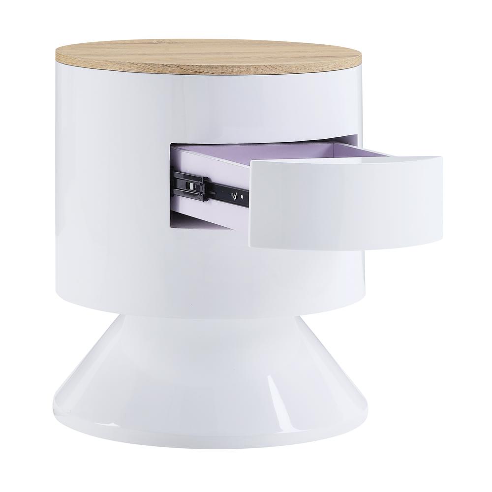 Otith Accent Table White High Gloss. Picture 3