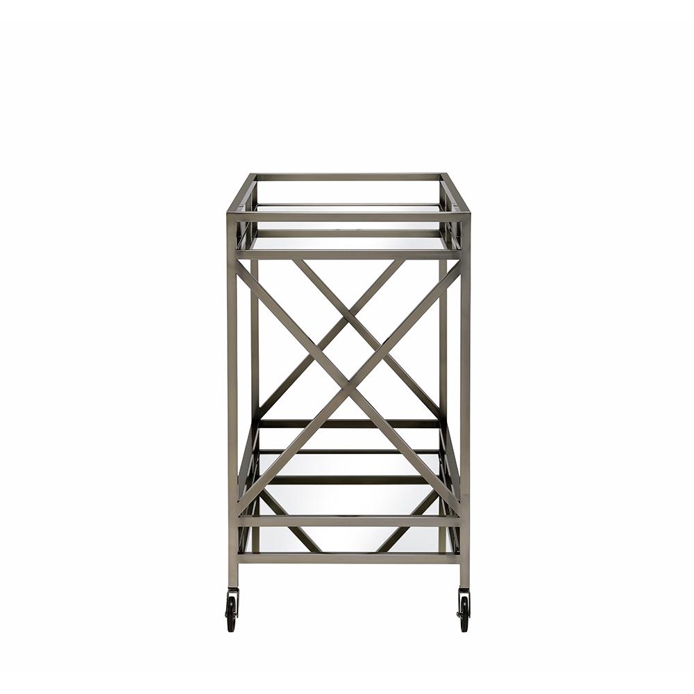 Jorgensen Serving Cart Rustic Oak & Charcoal. Picture 11