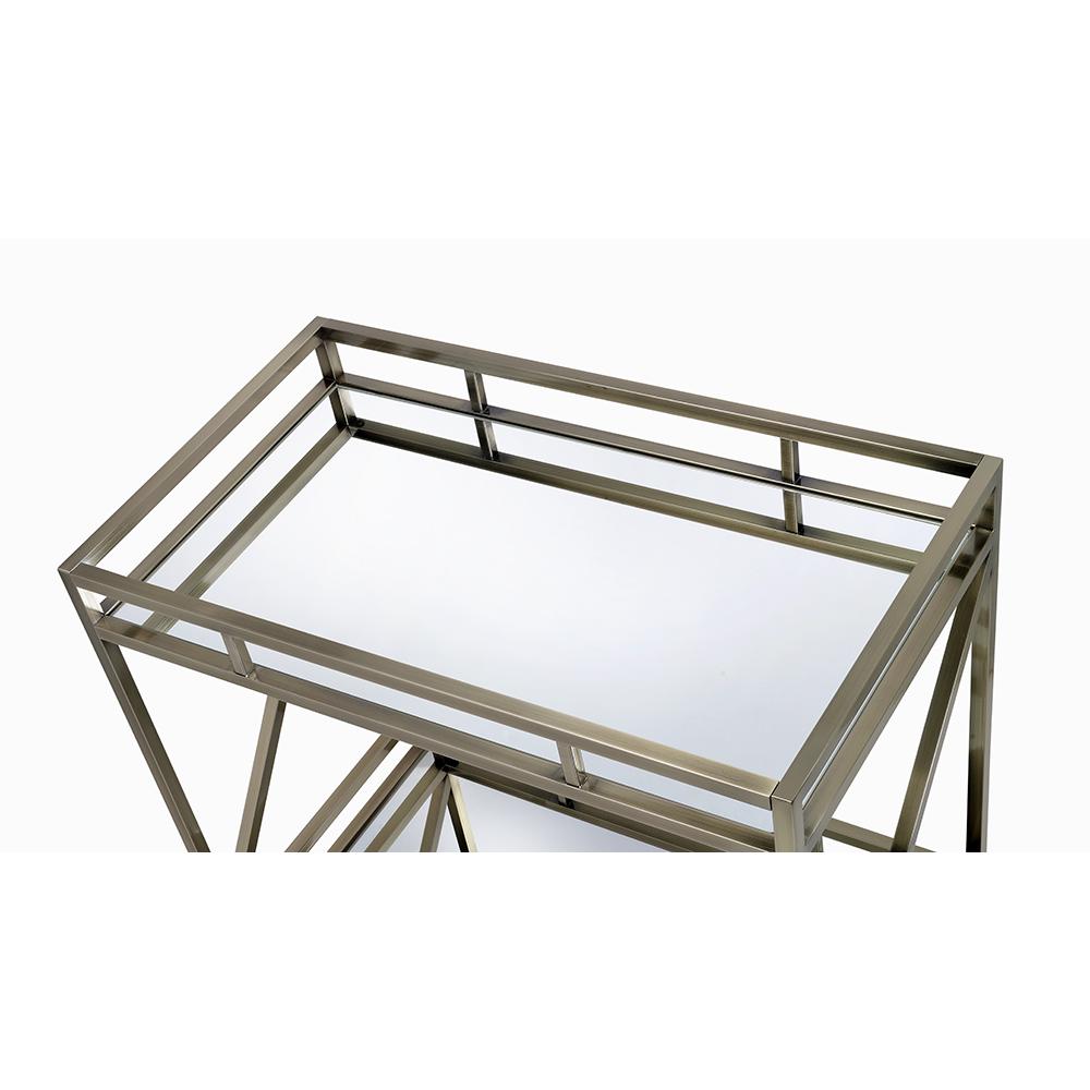 Jorgensen Serving Cart Rustic Oak & Charcoal. Picture 12