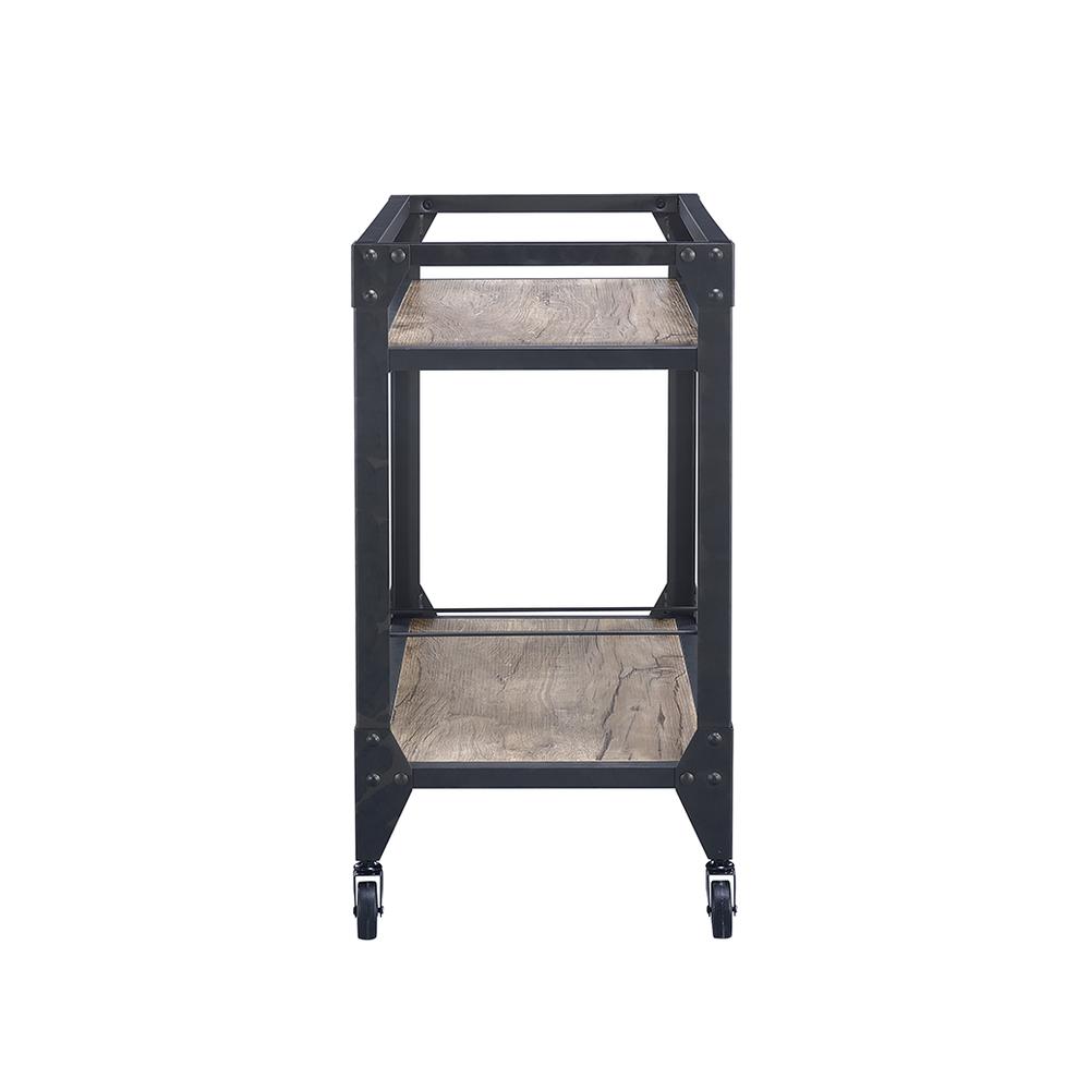 Jorgensen Serving Cart Rustic Oak & Charcoal. Picture 26