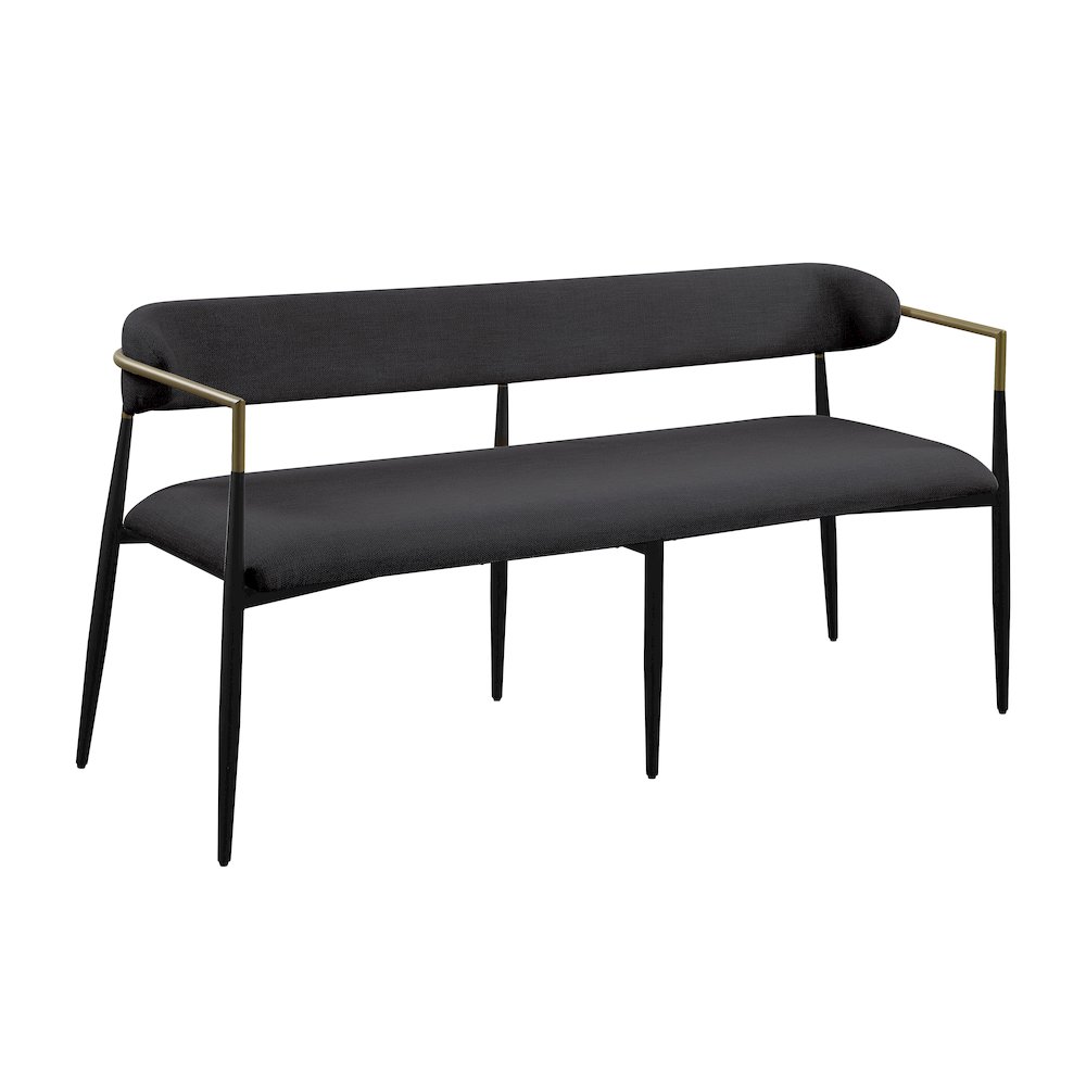 Jaramillo Bench Black Chenille & Black. Picture 2