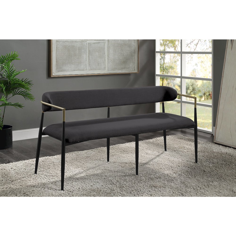 Jaramillo Bench Black Chenille & Black. Picture 4