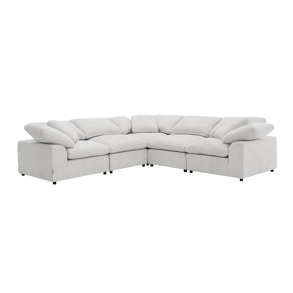 Naveen Modular - Wedge w/Pillow Ivory Linen. Picture 6