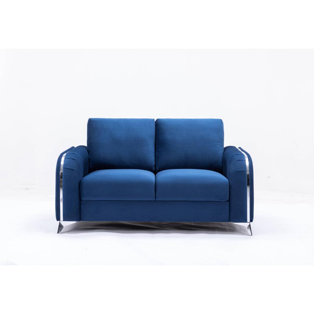 Wenona Loveseat, Blue Velvet. Picture 1