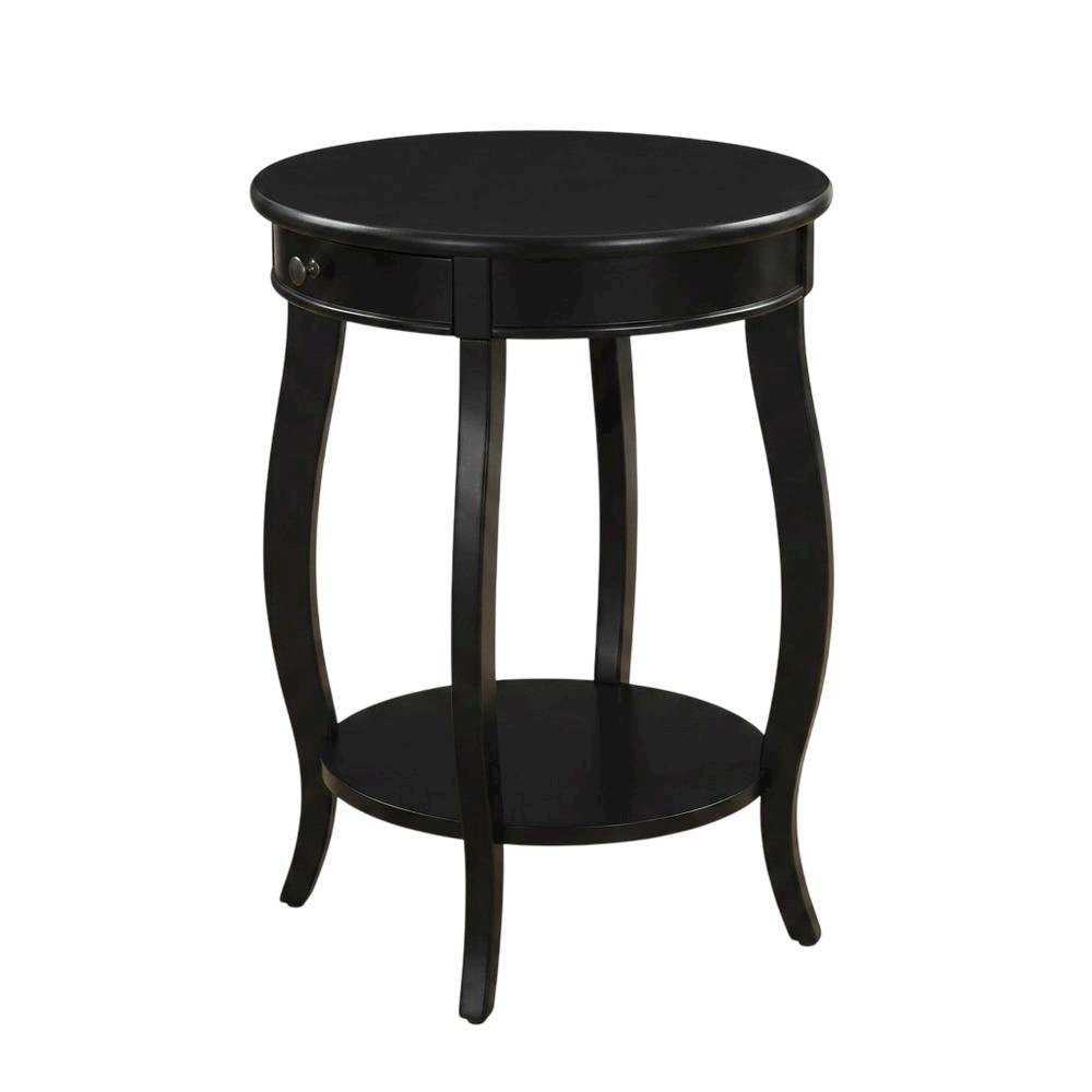 Black Accent Table with Modern Design and Sturdy Construction. Picture 1
