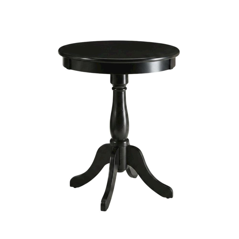 Black, Accent Side Table, Quality Build, Durable Wood Frame. Picture 1