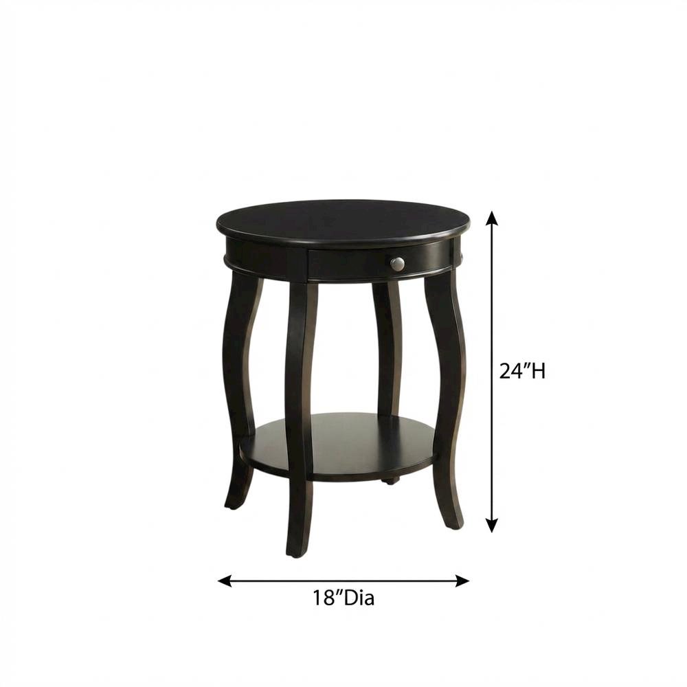 Black Accent Table with Modern Design and Sturdy Construction. Picture 7