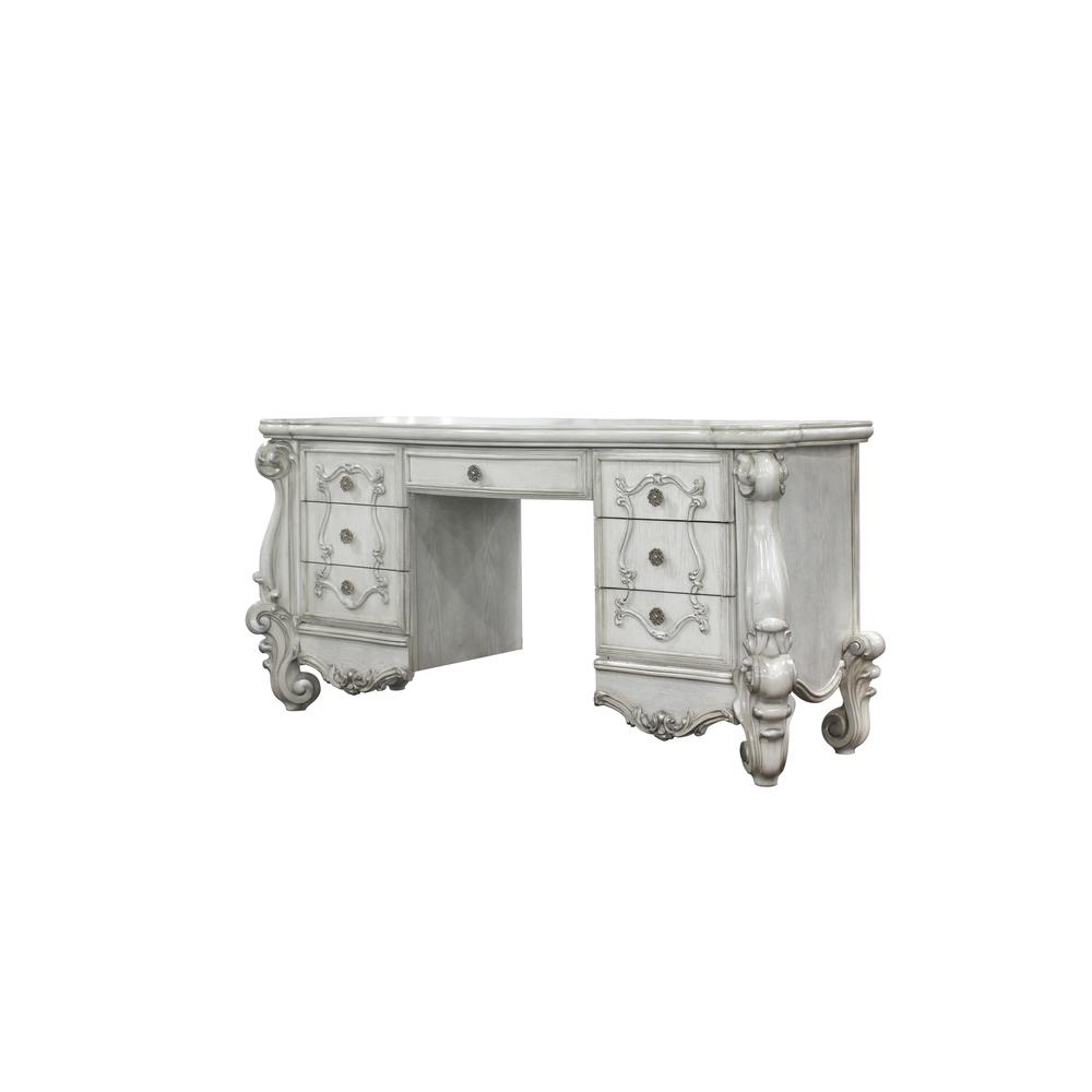 Versailles Vanity Desk Bone White. Picture 1