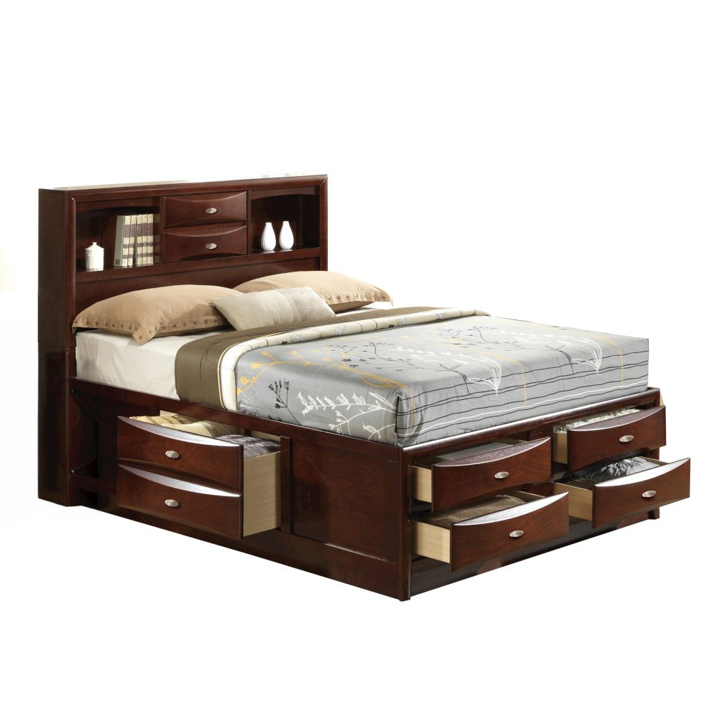 Ireland Queen Bed w/Storage Espresso. Picture 2