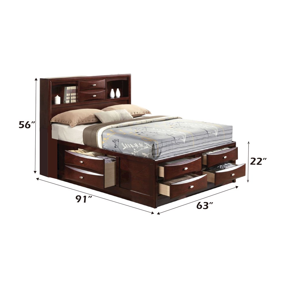 Ireland Queen Bed w/Storage Espresso. Picture 10