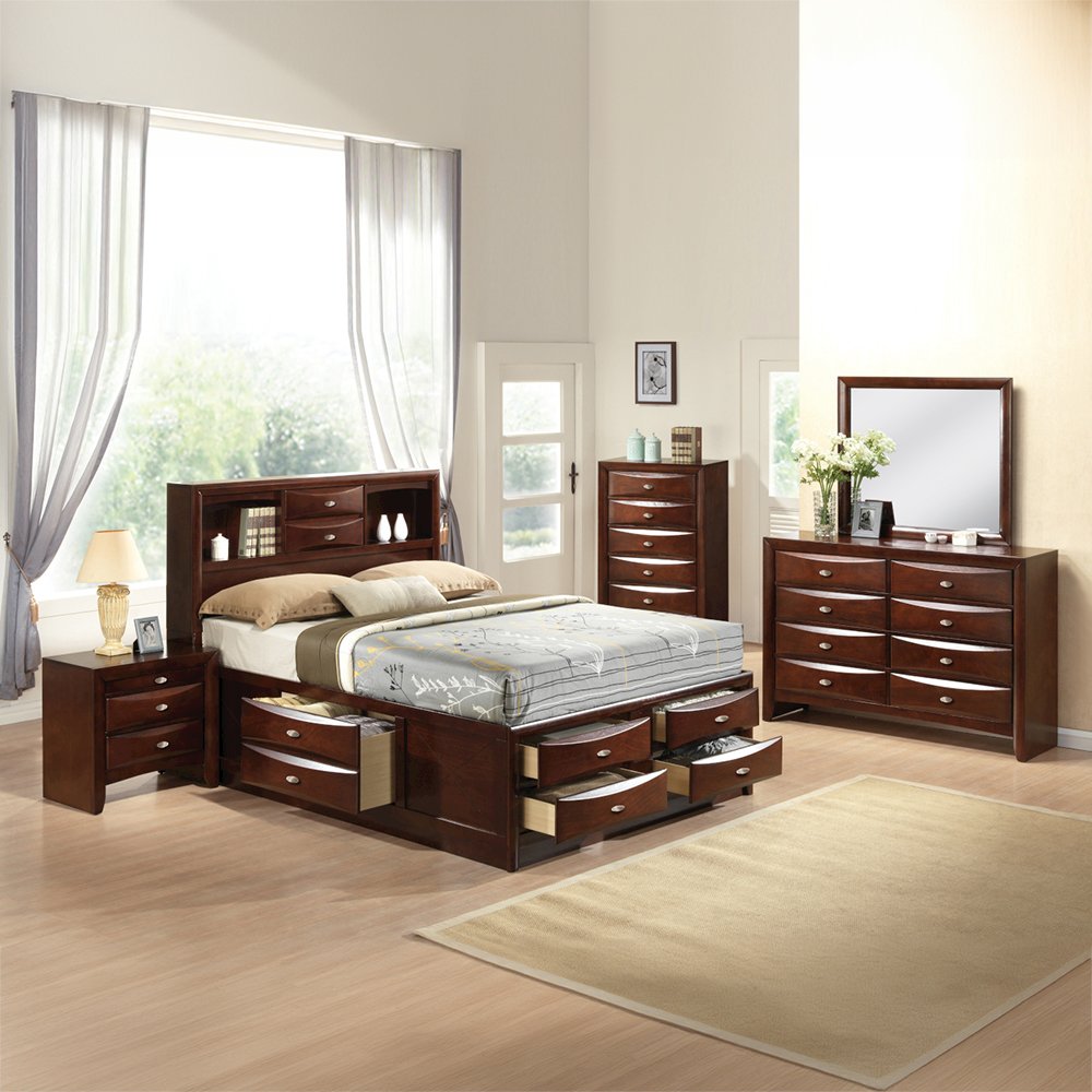 Ireland Queen Bed w/Storage Espresso. Picture 9