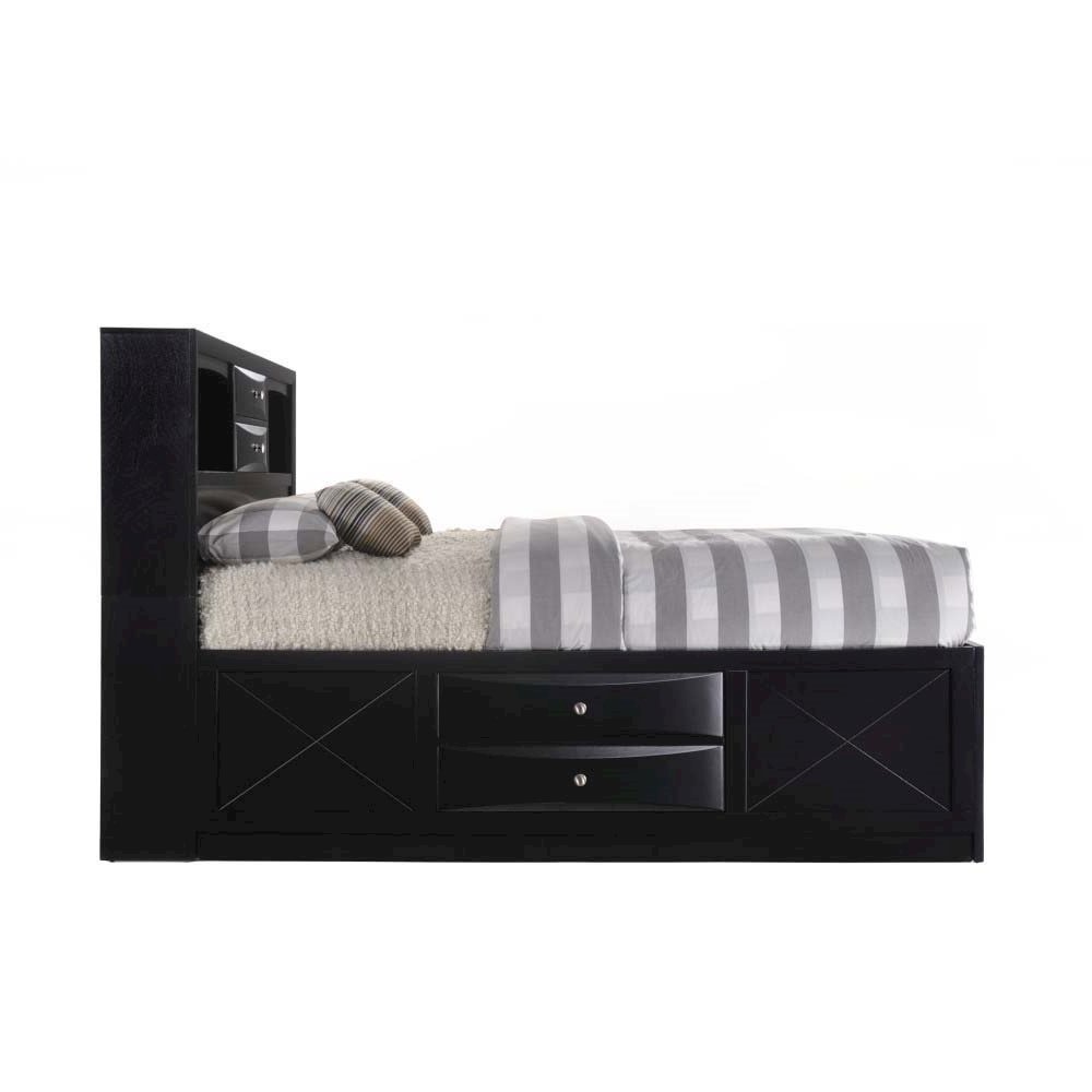 Ireland Full Bed w/Storage Black. Picture 4