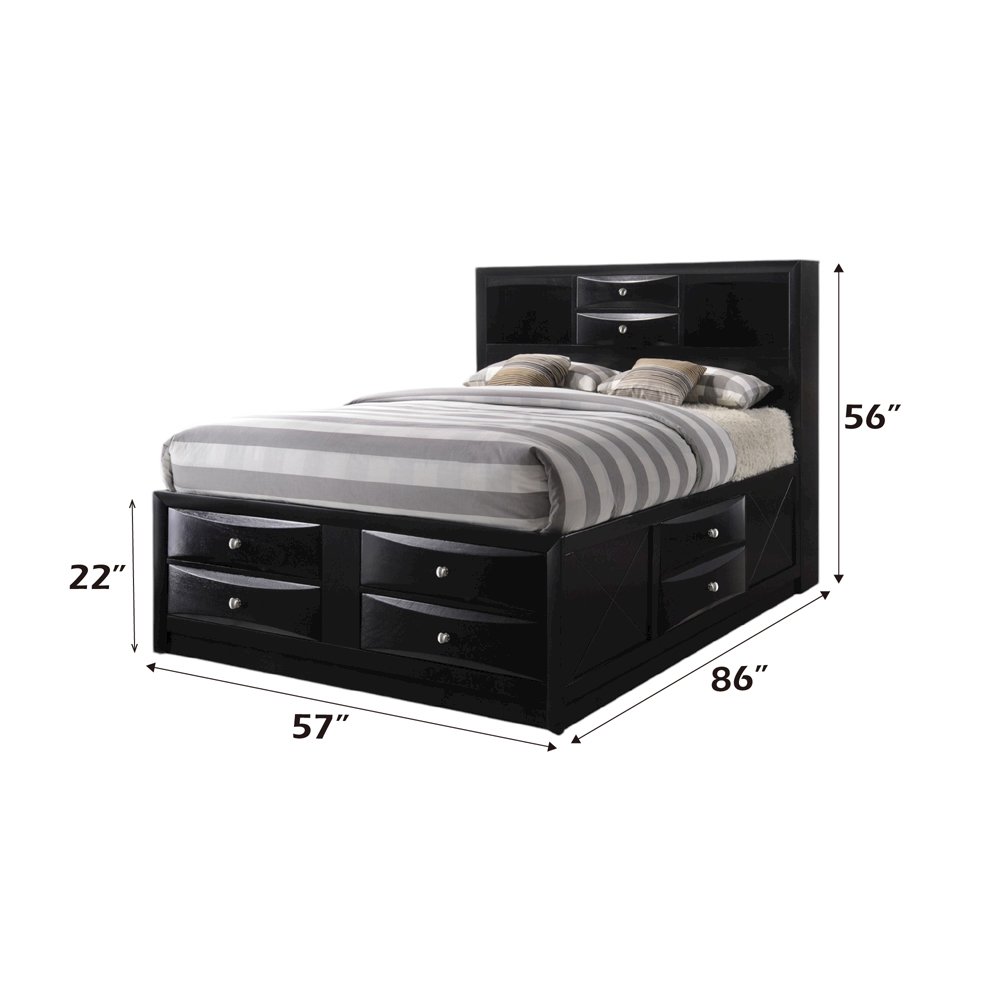 Ireland Full Bed w/Storage Black. Picture 7