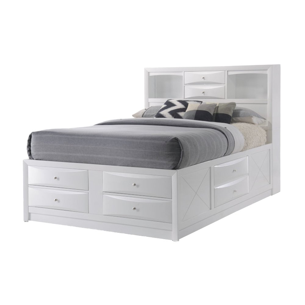 Ireland Eastern King Bed w/Storage White. Picture 5