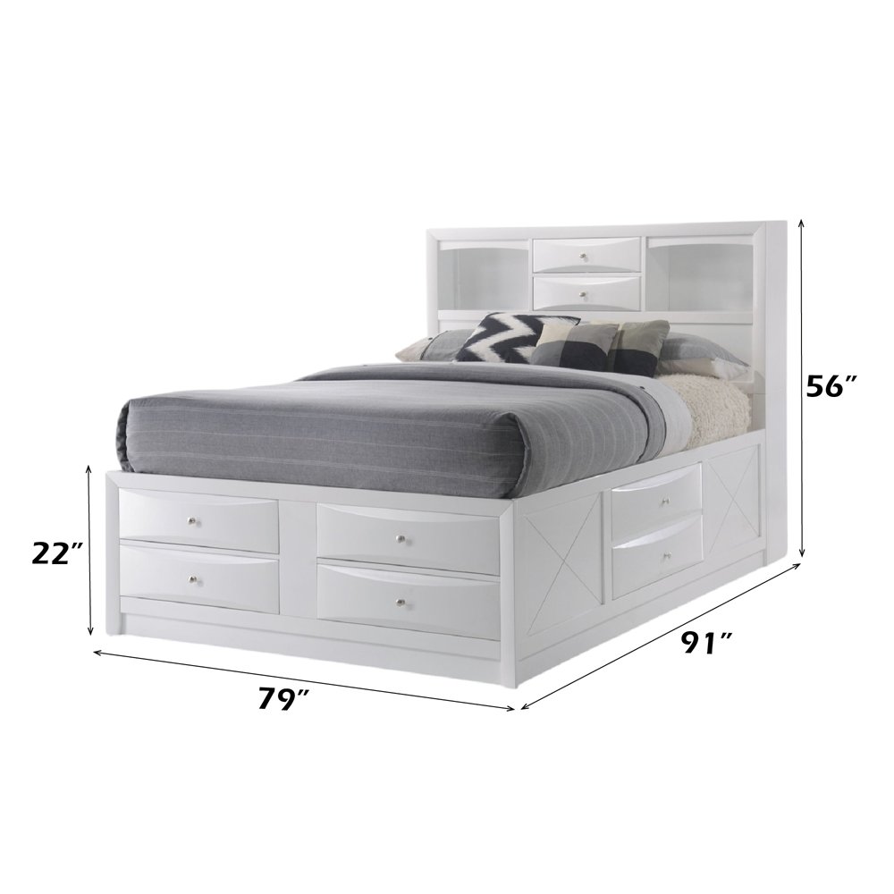 Ireland Eastern King Bed w/Storage White. Picture 10