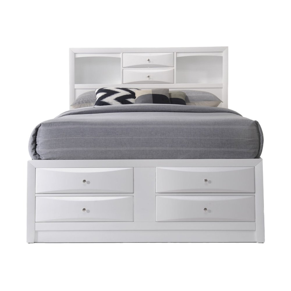 Ireland Queen Bed w/Storage White. Picture 3