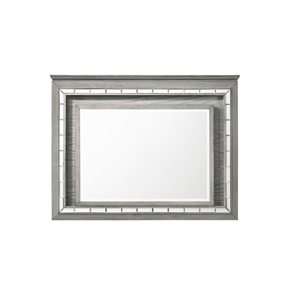 Antares Mirror w/LED Light Gray Oak. Picture 1