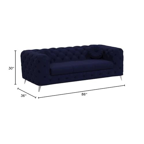 Atronia Sofa Blue Velvet. Picture 3