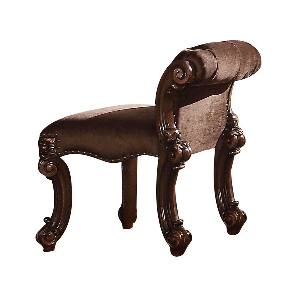 Vendome Vanity Stool Fabric & Cherry. Picture 4